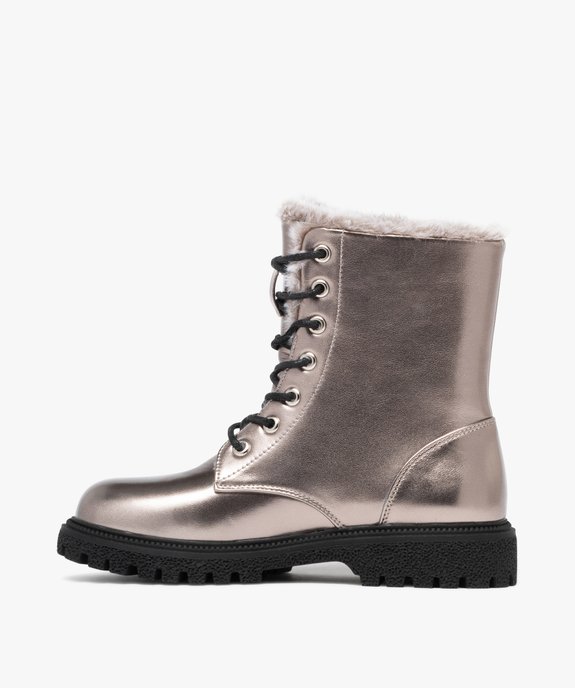Bottines fourrées et métallisées avec semelle crantée fille vue3 - LOVELY WINGS GEMO FOR GOOD - GEMO