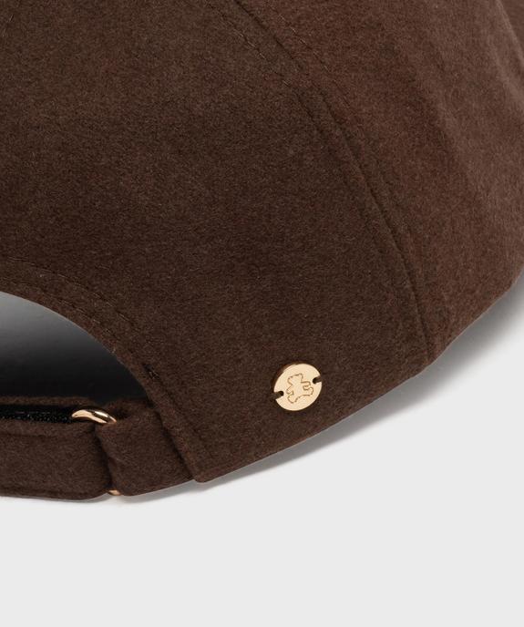 Casquette baseball à chevrons 4% de laine femme - LuluCastagnette vue2 - LULU CASTAGNETT - GEMO