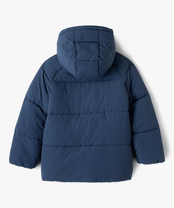Blouson matelassé à capuche avec doublure sherpa garçon vue4 - GEMO 4G GARCON - GEMO