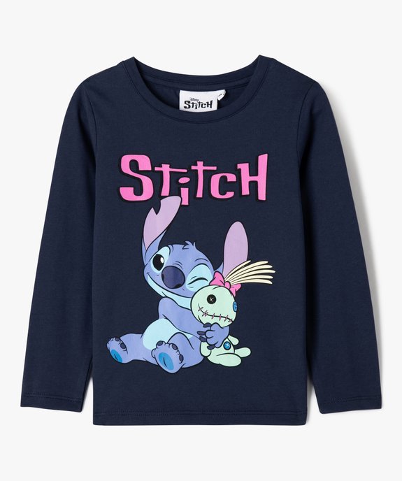 Tee-shirt manches longues avec motif Stitch fille - Disney vue1 - LILO & STITCH - GEMO