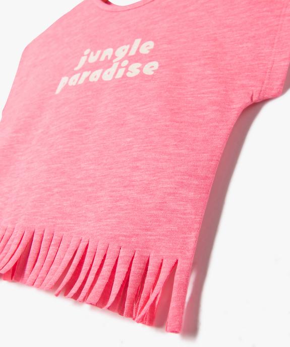 Tee-shirt à franges et manches courtes bébé fille vue2 - GEMO(BEBE DEBT) - GEMO