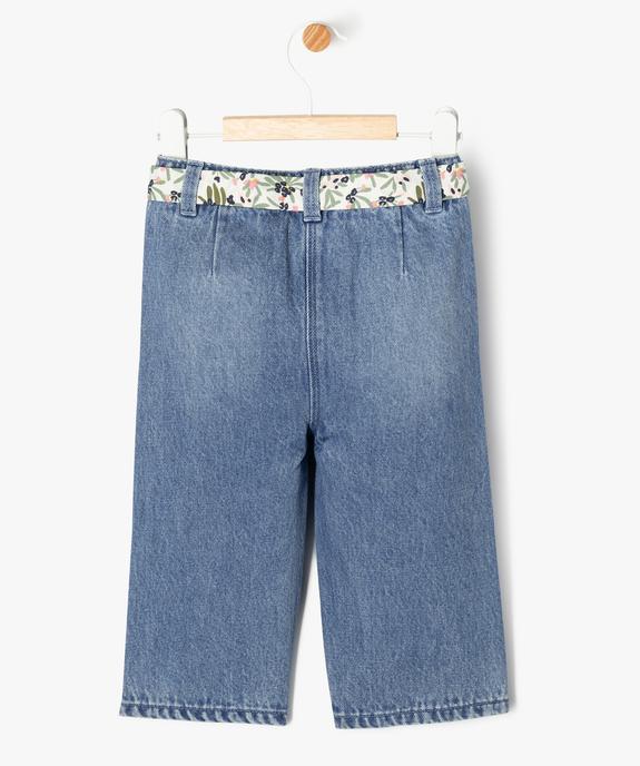 Jean large avec ceinture façon foulard bébé fille - LuluCastagnette vue4 - LULUCASTAGNETTE - GEMO