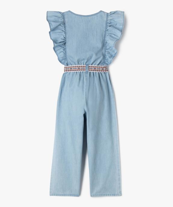 Combinaison pantalon avec volants sur les épaules fille vue4 - GEMO 4G FILLE - GEMO