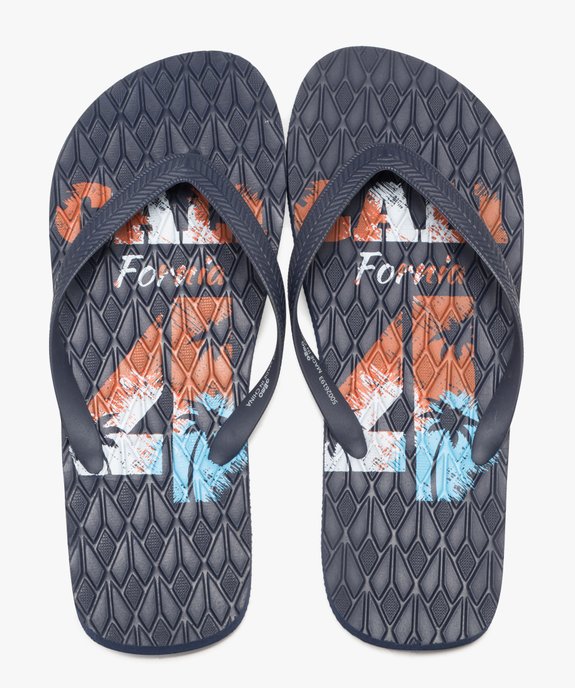 Tongs imprimées à semelle fantaisie homme  vue1 - GEMO (PLAGE) - GEMO