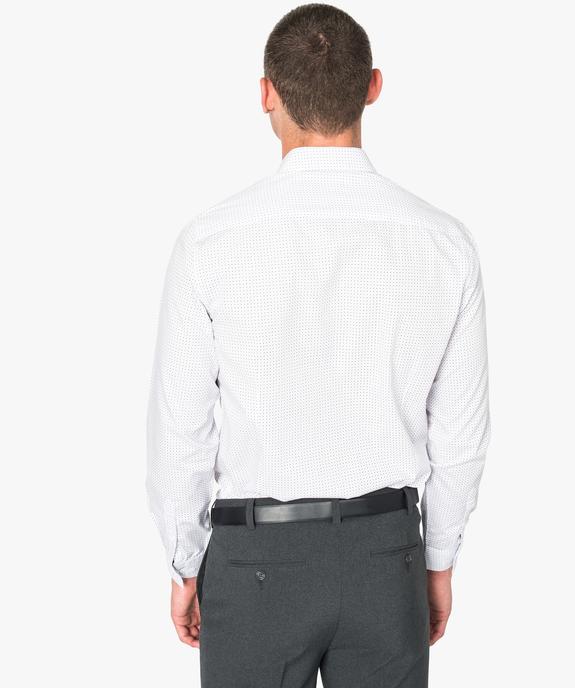Chemise regular fit à fins motifs vue3 - GEMO (HOMME) - GEMO