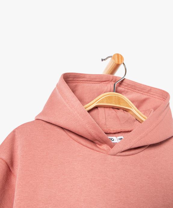 Sweat à capuche en molleton doux bébé garçon vue3 - GEMO 4G BEBE - GEMO