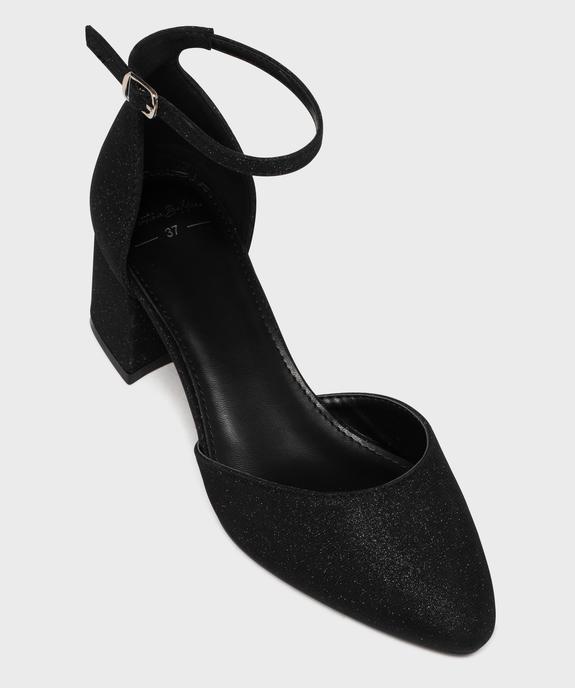 Escarpins pailletés à talon large et bout pointu femme - Valentina Baldano vue5 - VALENTINA BALDA - GEMO