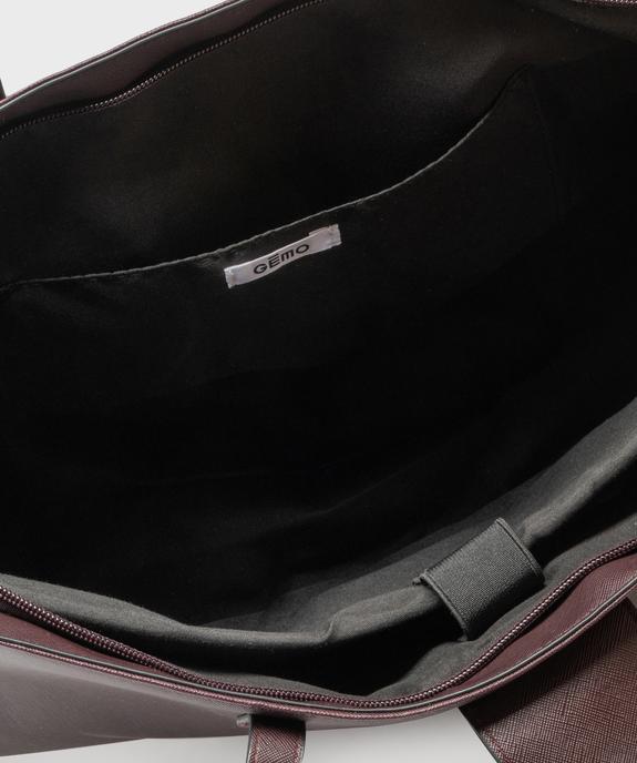 Sac cabas rigide en matière texturée femme vue3 - GEMO (ACCESS) - GEMO