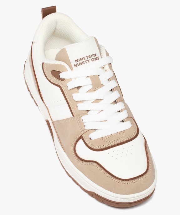 Baskets femme colorées à lacets style retro 90 vue5 - GEMO 4G FEMME - GEMO