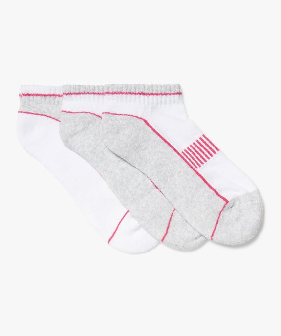 Chaussettes femme ultra courtes pour le sport (lot de 3) vue1 - GEMO(HOMWR FEM) - GEMO