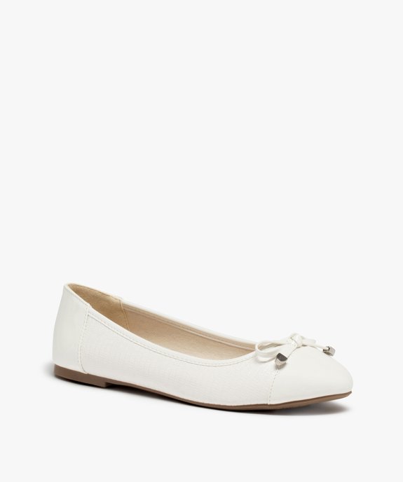 Ballerines femme unies dessus imitation serpent vue2 - GEMO(URBAIN) - GEMO