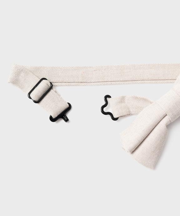 Nœud papillon en coton et lin uni homme vue2 - GEMO (ACCESS) - GEMO