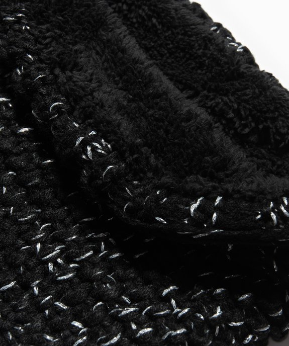 Echarpe fille forme snood avec fil pailleté et doublure sherpa vue2 - GEMO (JUNIOR) - GEMO