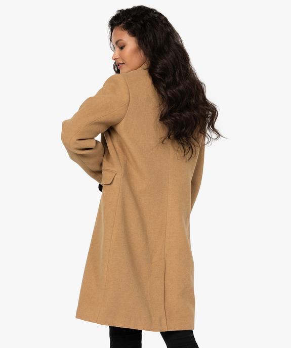 Manteau femme mi-long à col tailleur vue3 - GEMO(FEMME PAP) - GEMO
