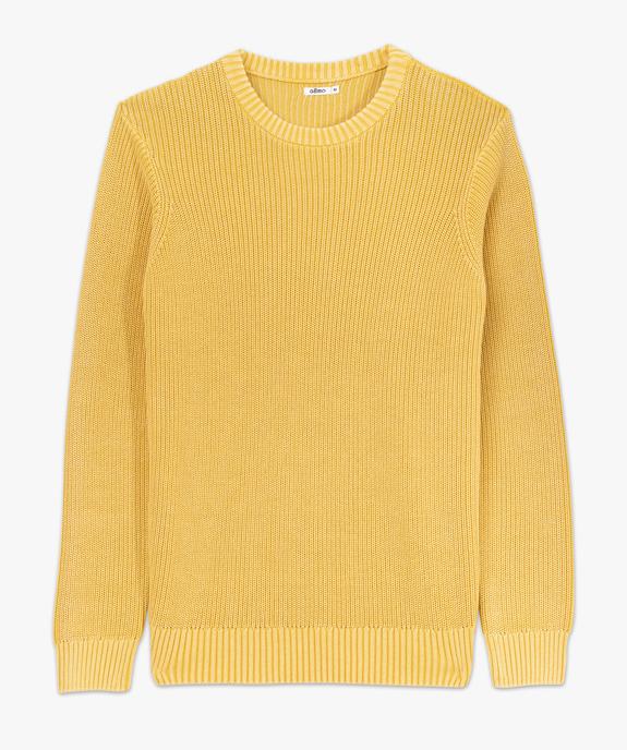 Pull en coton à maille côtelée homme vue4 - GEMO (HOMME) - GEMO