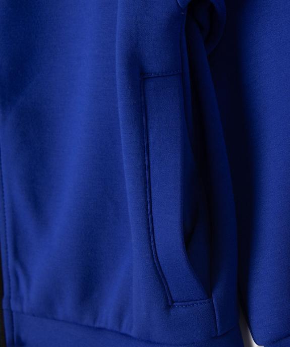 Sweat zippé en maille extensible et douce garçon vue4 - GEMO (ENFANT) - GEMO