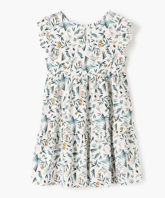 Robe fille fleurie à épaules volantées vue3 - GEMO (ENFANT) - GEMO