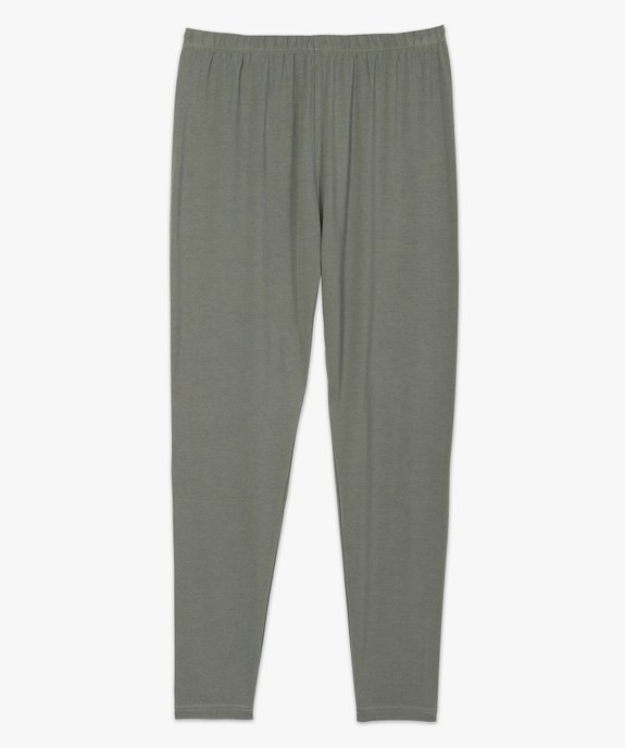 Legging femme grande taille uni en coton stretch vue4 - GEMO 4G GT - GEMO