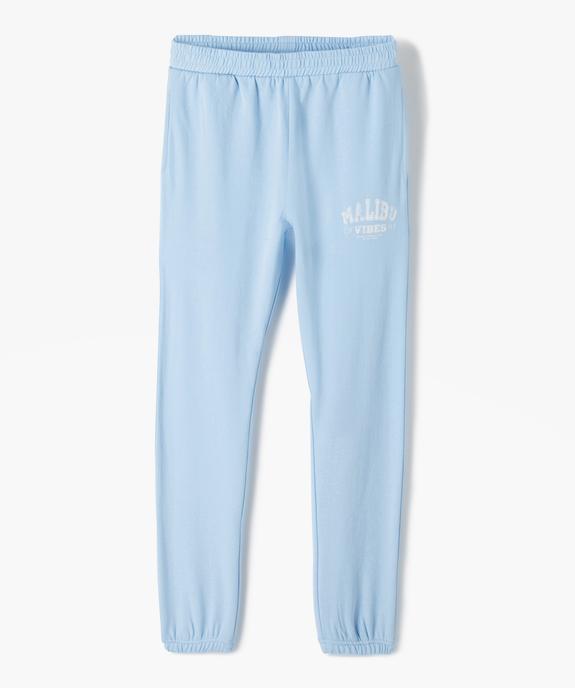 Jogging fille en molleton doux vue1 - GEMO (JUNIOR) - GEMO