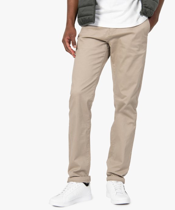 Pantalon chino homme coupe regular vue1 - GEMO (HOMME) - GEMO