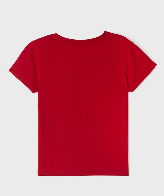 Tee-shirt manches courtes imprimé spécial Noël fille vue3 - GEMO 4G FILLE - GEMO