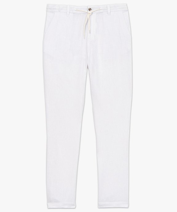 Pantalon homme en lin et coton vue4 - GEMO (HOMME) - GEMO