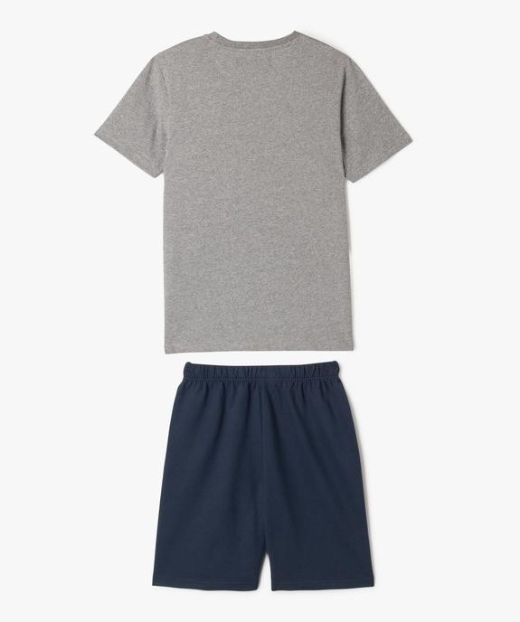 Pyjashort 2 pièces imprimé patiné garçon - Camps United vue4 - CAMPS - GEMO