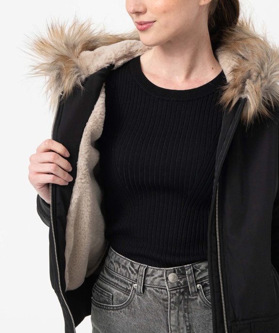 Blouson femme à capuche avec doublure chaude vue5 - GEMO(FEMME PAP) - GEMO
