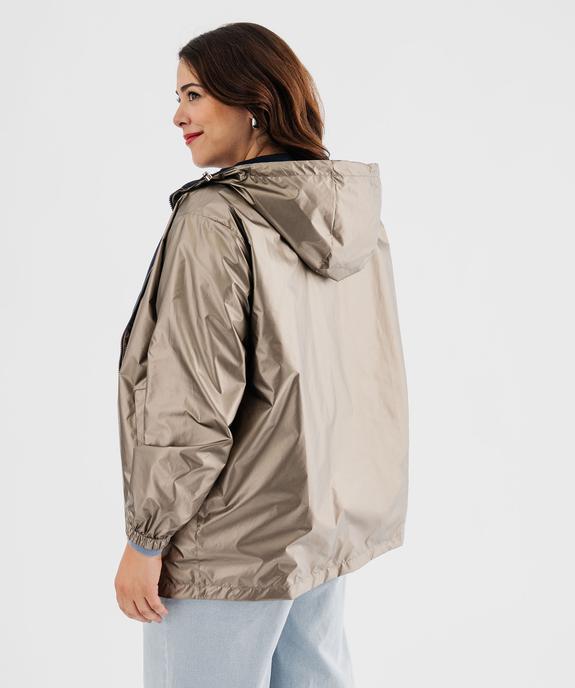 Blouson déperlant à capuche réversible femme grande taille vue9 - GEMO 4G GT - GEMO