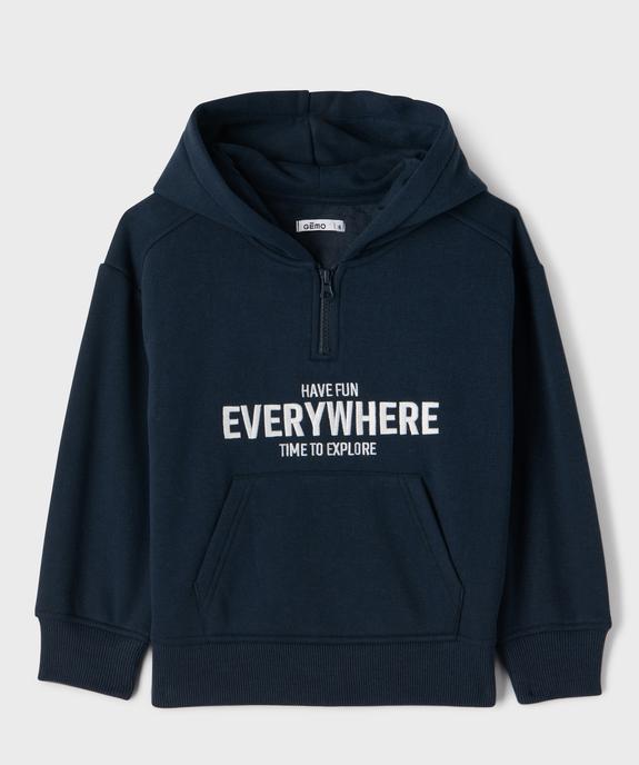Sweat à capuche chaud avec doublure velours garçon vue1 - GEMO (ENFANT) - GEMO