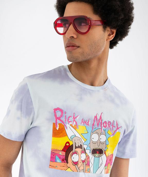Tee-shirt manches courtes tie-and-dye à motif homme - Rick & Morty vue2 - RICK ET MORTY - GEMO