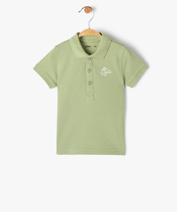 Polo bébé garçon à manches courtes motif animal brodé vue1 - GEMO(BEBE DEBT) - GEMO