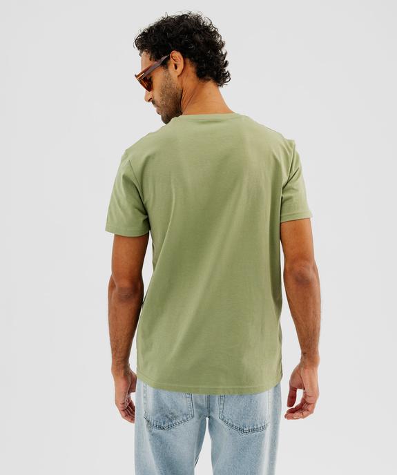 Tee-shirt manches courtes avec motif poitrine homme vue3 - GEMO (HOMME) - GEMO
