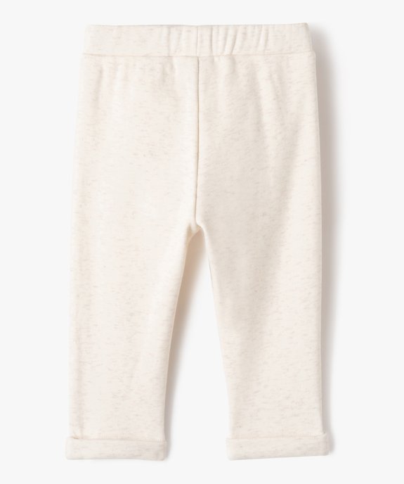 Pantalon en molleton doublé peluche bébé fille vue3 - GEMO(BEBE DEBT) - GEMO