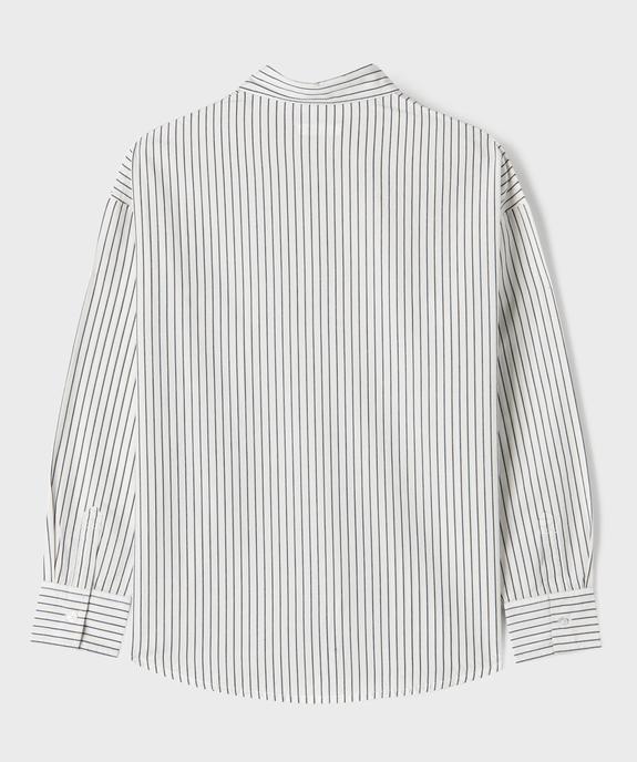 Chemise manches longues à rayures fille vue3 - GEMO (JUNIOR) - GEMO