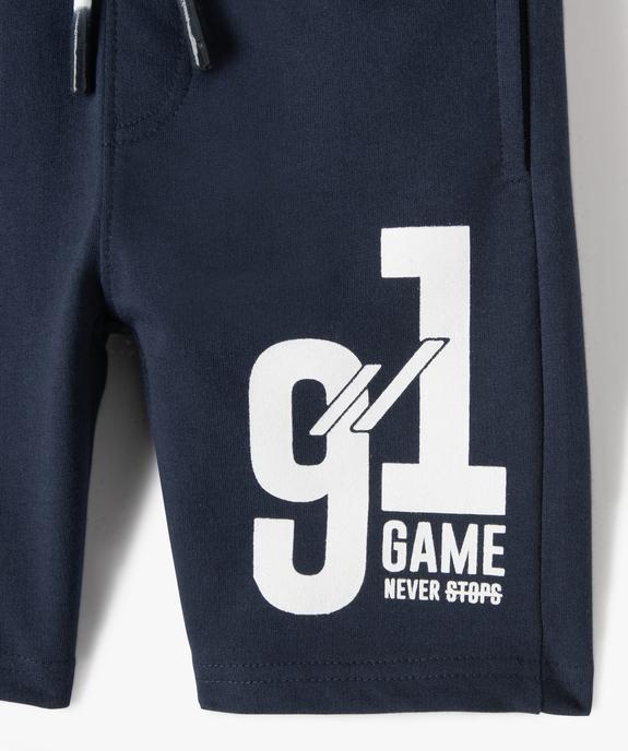 Bermuda garçon en maille jersey imprimée vue3 - GEMO (ENFANT) - GEMO