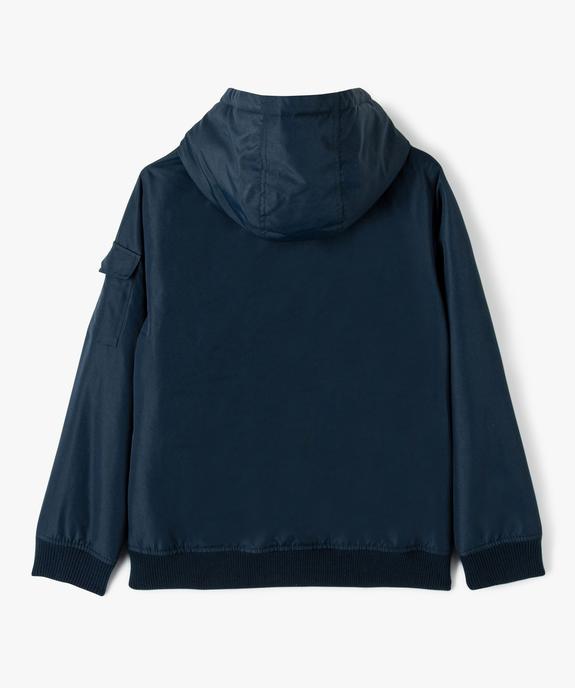 Blouson matelassé déperlant avec capuche garçon vue4 - GEMO 4G GARCON - GEMO