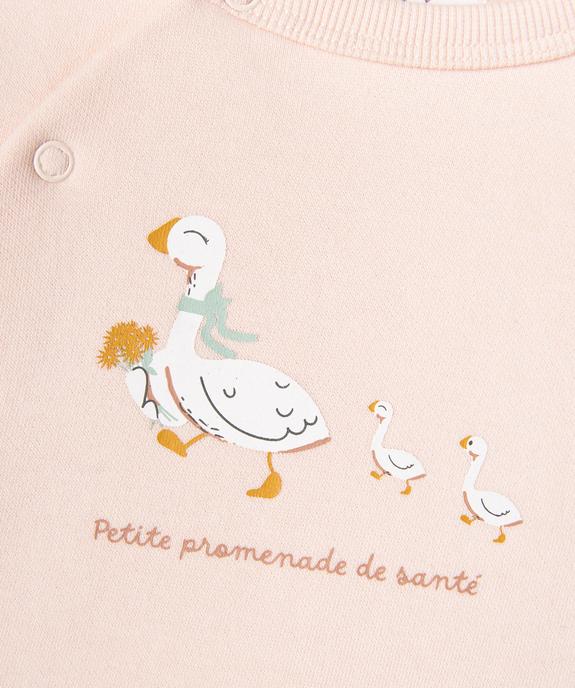Sweat brassière molletonné avec fermeture latérale bébé fille vue2 - GEMO 4G BEBE - GEMO