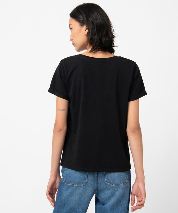 Tee-shirt femme à manches courtes spécial Noël vue3 - GEMO(FEMME PAP) - GEMO