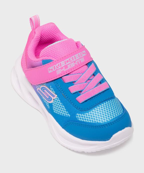 Baskets basses souples en mesh à semelle lumineuse fille - Skechers vue5 - SKECHERS - GEMO
