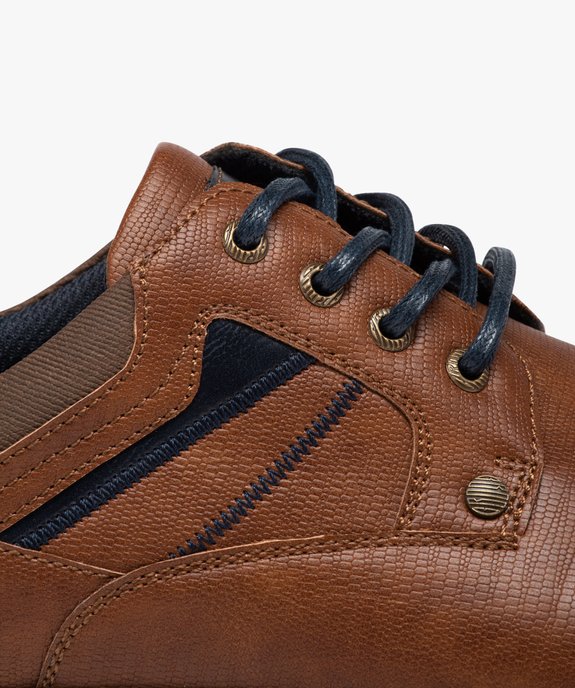 Derbies style tennis à semelle contrastée homme vue7 - GEMO (CASUAL) - GEMO