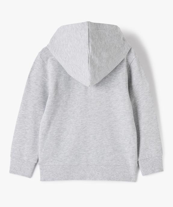 Sweat zippé avec capuche garçon vue3 - GEMO (ENFANT) - GEMO