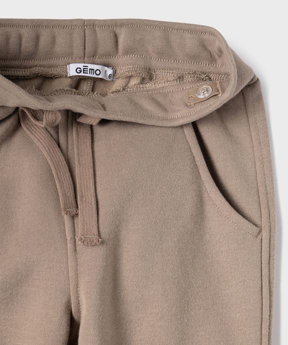 Pantalon de jogging chaud avec poches à rabat garçon vue3 - GEMO (ENFANT) - GEMO