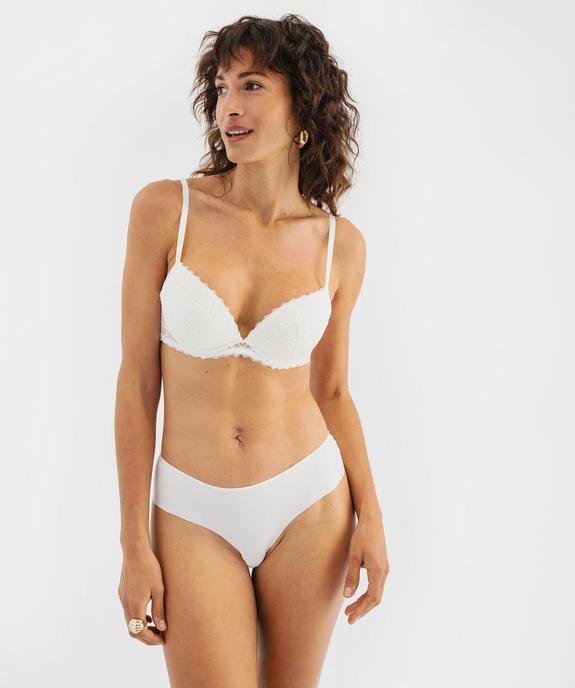 Soutien-gorge push-up à armatures en dentelle vue3 - GEMO(HOMWR FEM) - GEMO