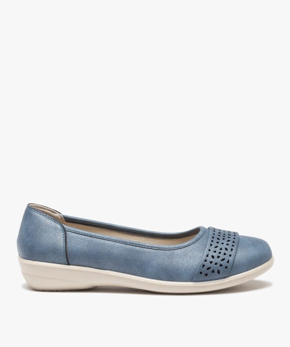 Ballerines femme confort unies à bride ajourée vue1 - GEMO 4G FEMME - GEMO