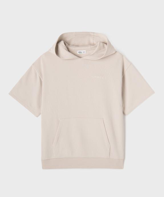 Sweat à manches courtes et capuche garçon vue2 - GEMO 4G GARCON - GEMO