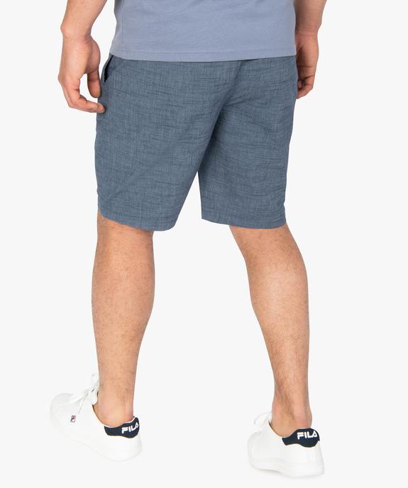 Bermuda homme avec taille élastiquée ajustable vue3 - GEMO (HOMME) - GEMO