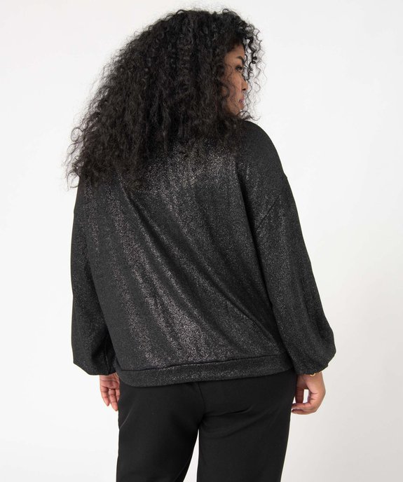 Gilet femme grande taille pailletée à gros boutons vue3 - GEMO (G TAILLE) - GEMO