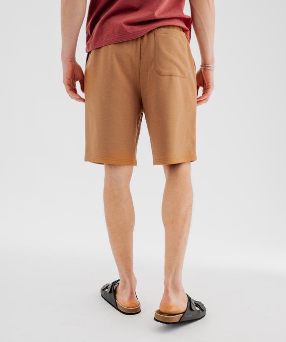 Bermuda en maille French Terry avec taille ajustable homme vue3 - GEMO 4G HOMME - GEMO