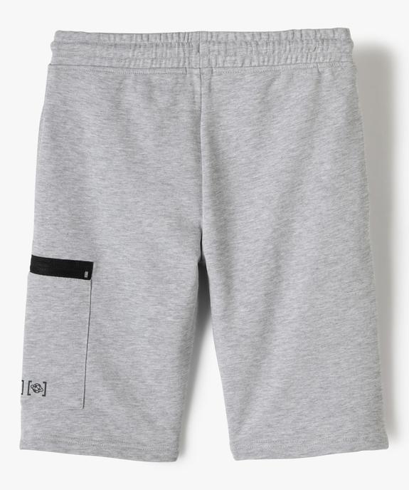 Bermuda garçon en maille jersey et poche zippée vue3 - GEMO (ENFANT) - GEMO